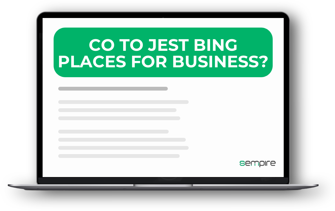 Co to jest Bing Places For Business?
