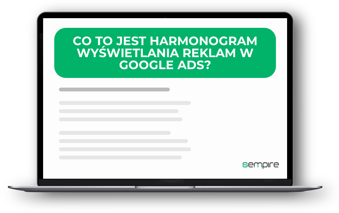 Co to jest Harmonogram wyświetlania reklam w Google Ads?