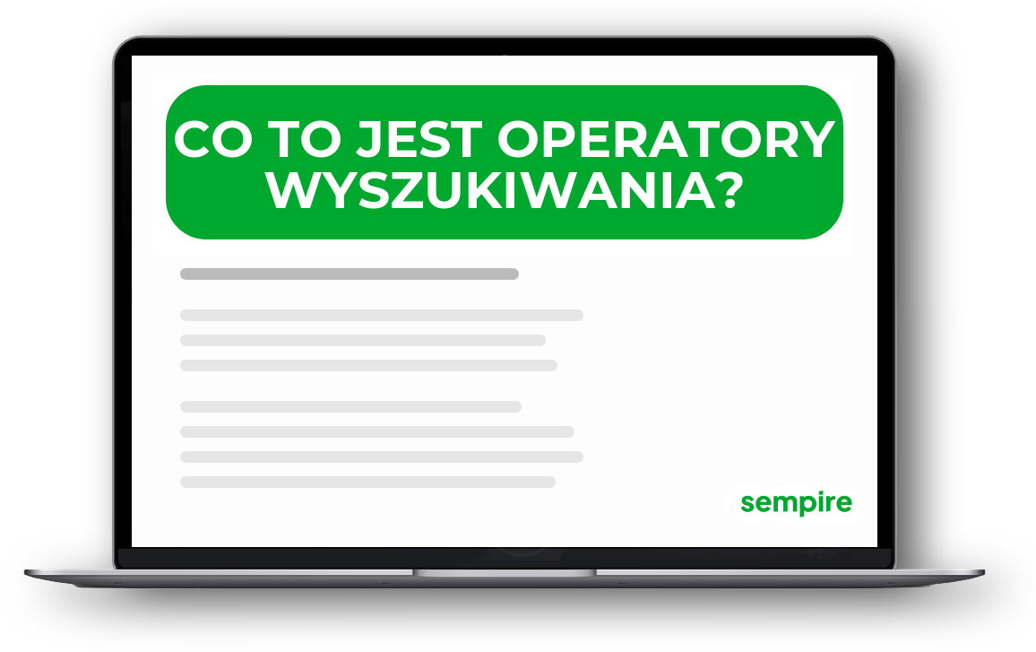 Co to jest operatory wyszukiwania?