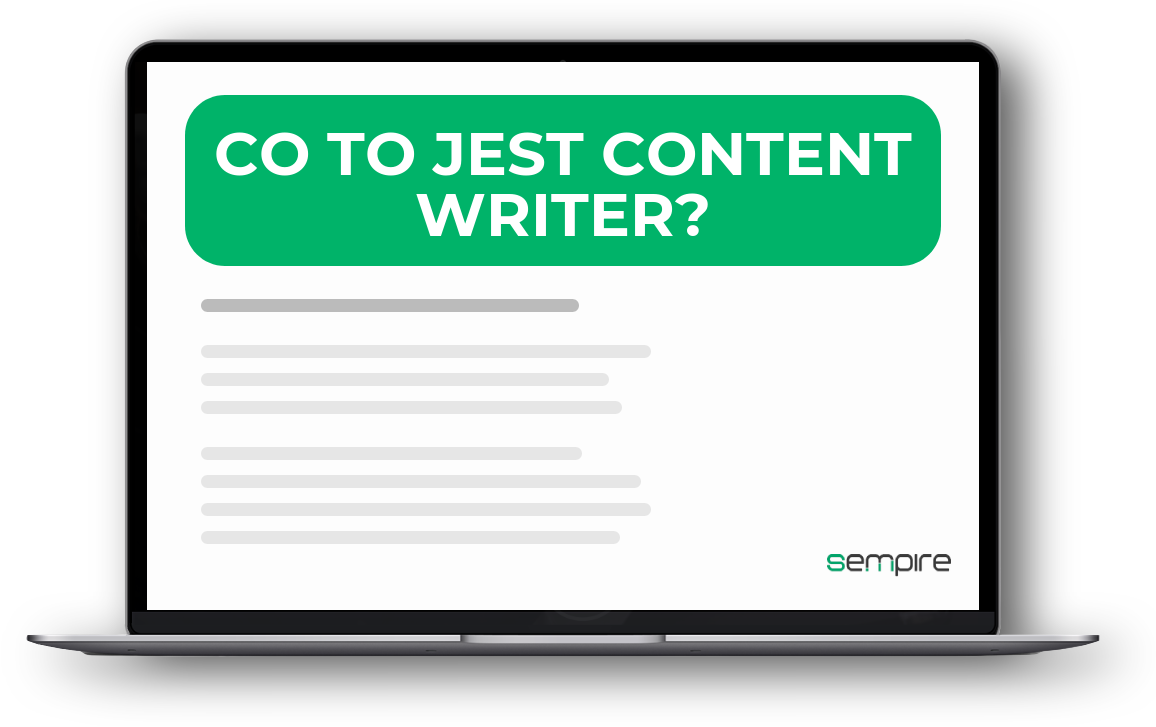 Co to jest content writer?